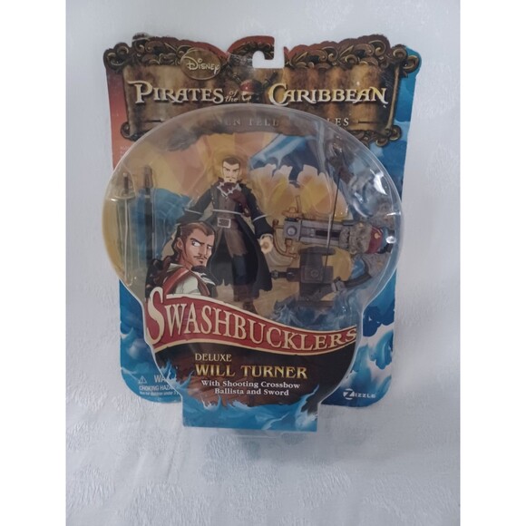 DISNEY PIRATES OF THE CARIBBEAN 2008 SWASHBUCKLERS SPARROW TURNER SWAN - Picture 12 of 16